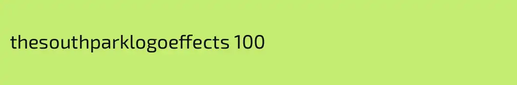 thesouthparklogoeffects 100